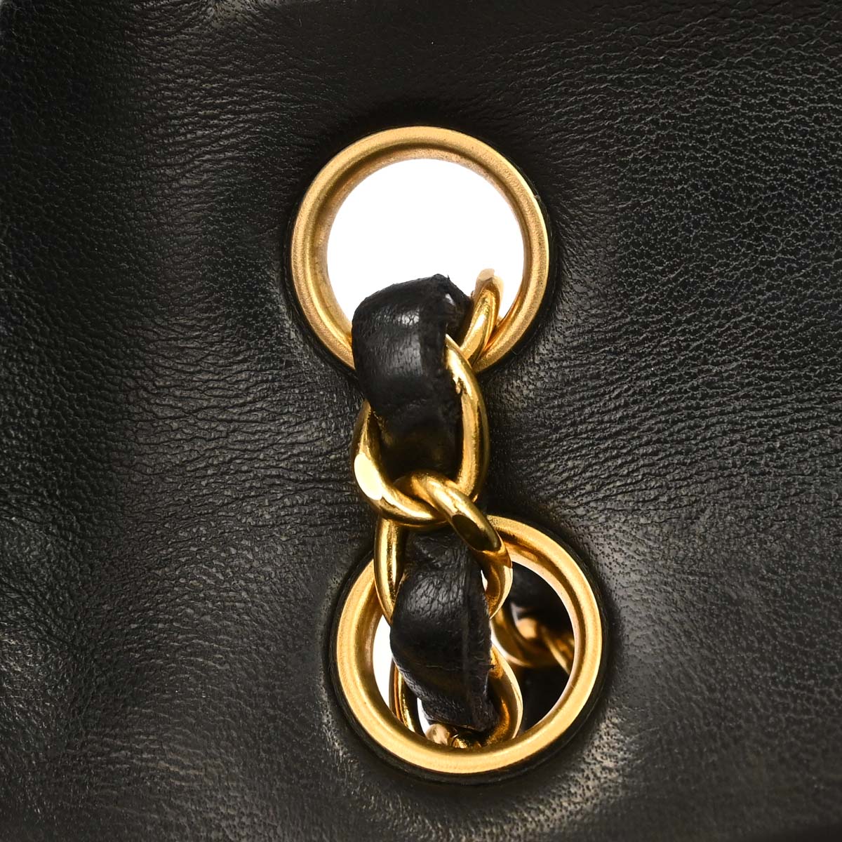 Chanel 1994-1996 Black Lambskin Medium Classic Double Flap Shoulder Bag