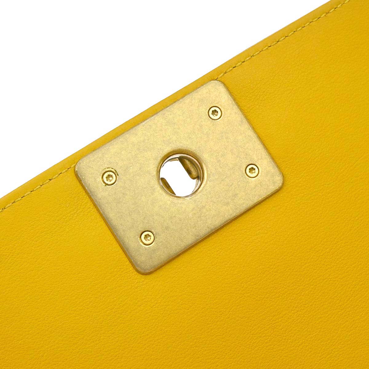 Boy Chanel 2019 Yellow Lambskin Medium Chain Shoulder Bag