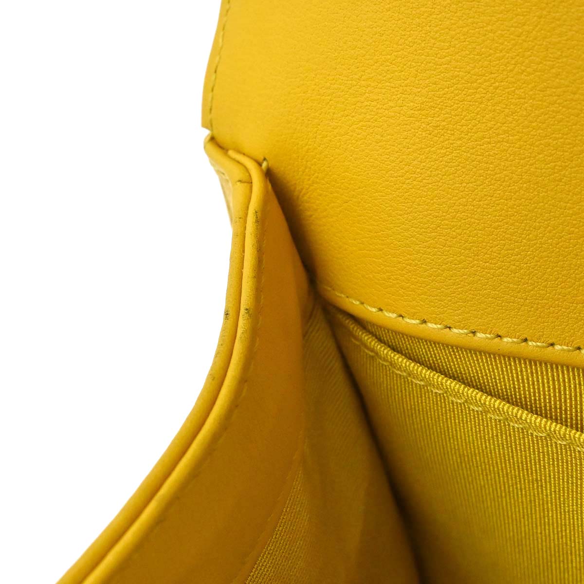 Boy Chanel 2019 Yellow Lambskin Medium Chain Shoulder Bag
