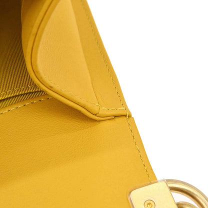 Boy Chanel 2019 Yellow Lambskin Medium Chain Shoulder Bag