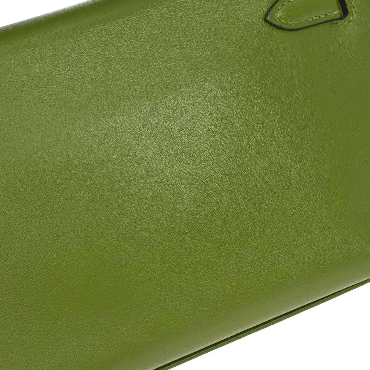 Hermes Anis Green Evercalf Kelly Pochette Handbag