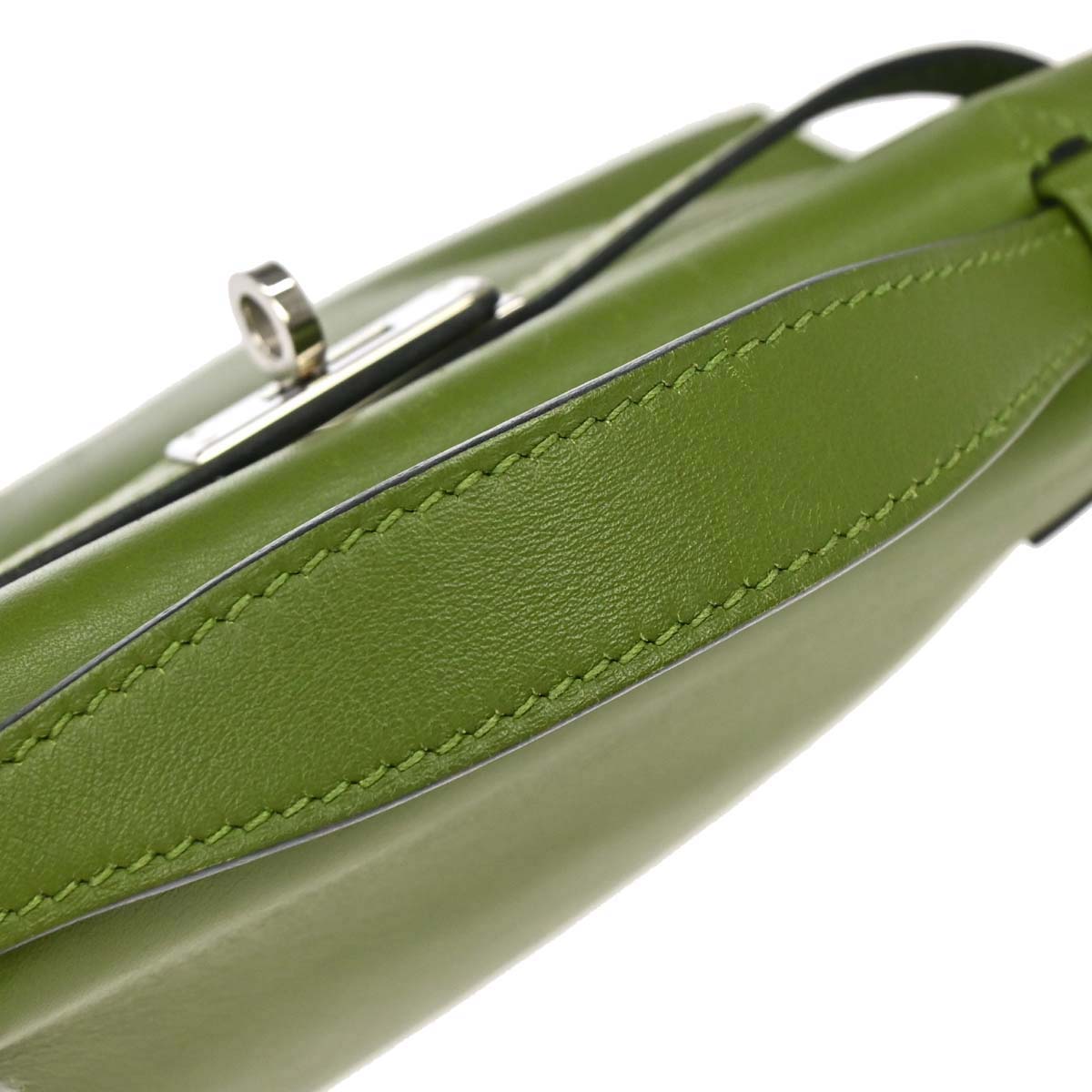 Hermes Anis Green Evercalf Kelly Pochette Handbag