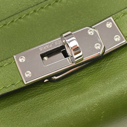 Hermes Anis Green Evercalf Kelly Pochette Handbag