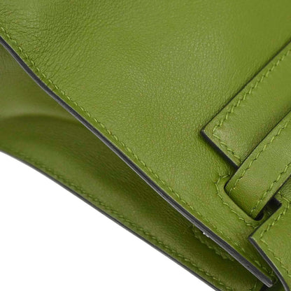 Hermes Anis Green Evercalf Kelly Pochette Handbag