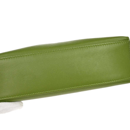 Hermes Anis Green Evercalf Kelly Pochette Handbag