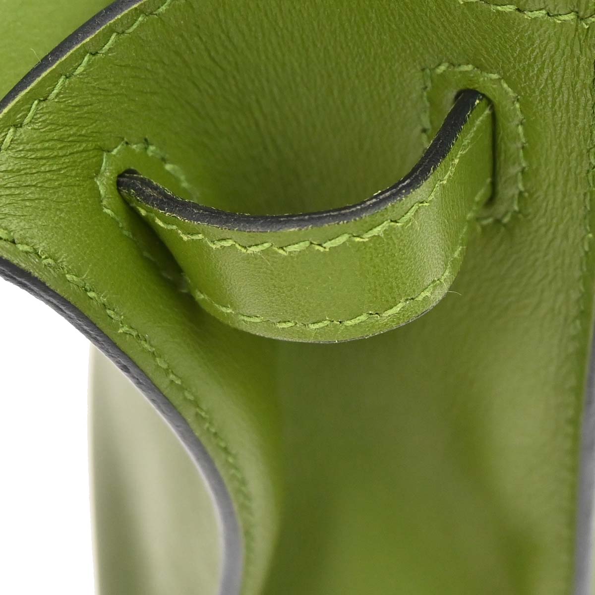 Hermes Anis Green Evercalf Kelly Pochette Handbag