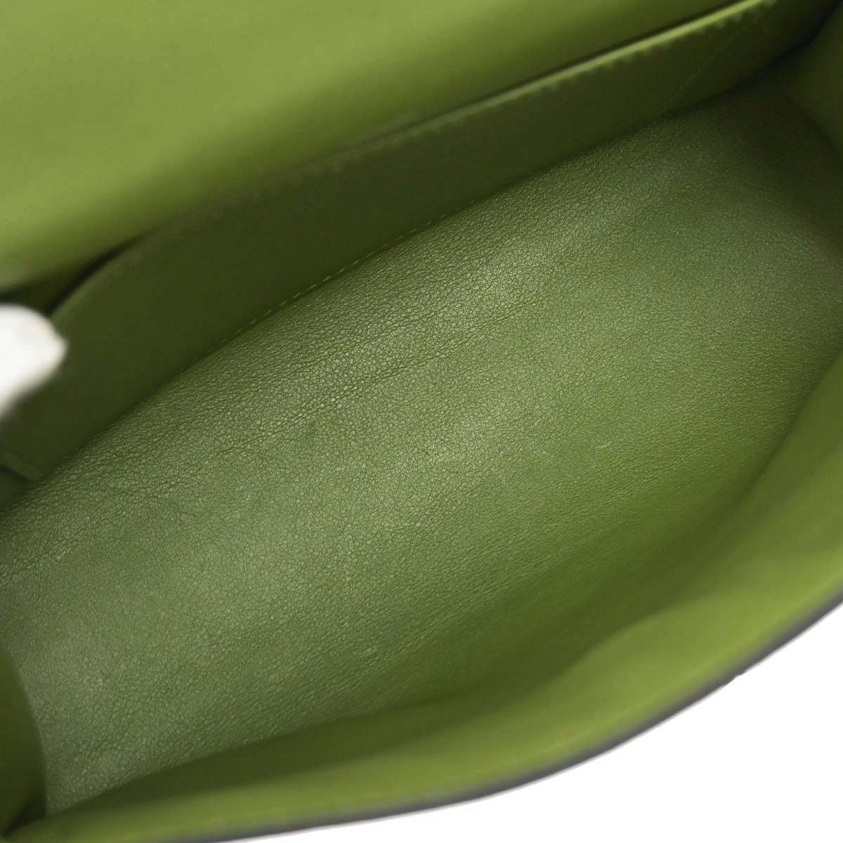 Hermes Anis Green Evercalf Kelly Pochette Handbag