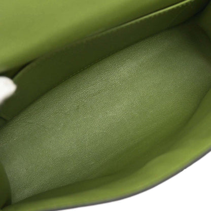 Hermes Anis Green Evercalf Kelly Pochette Handbag