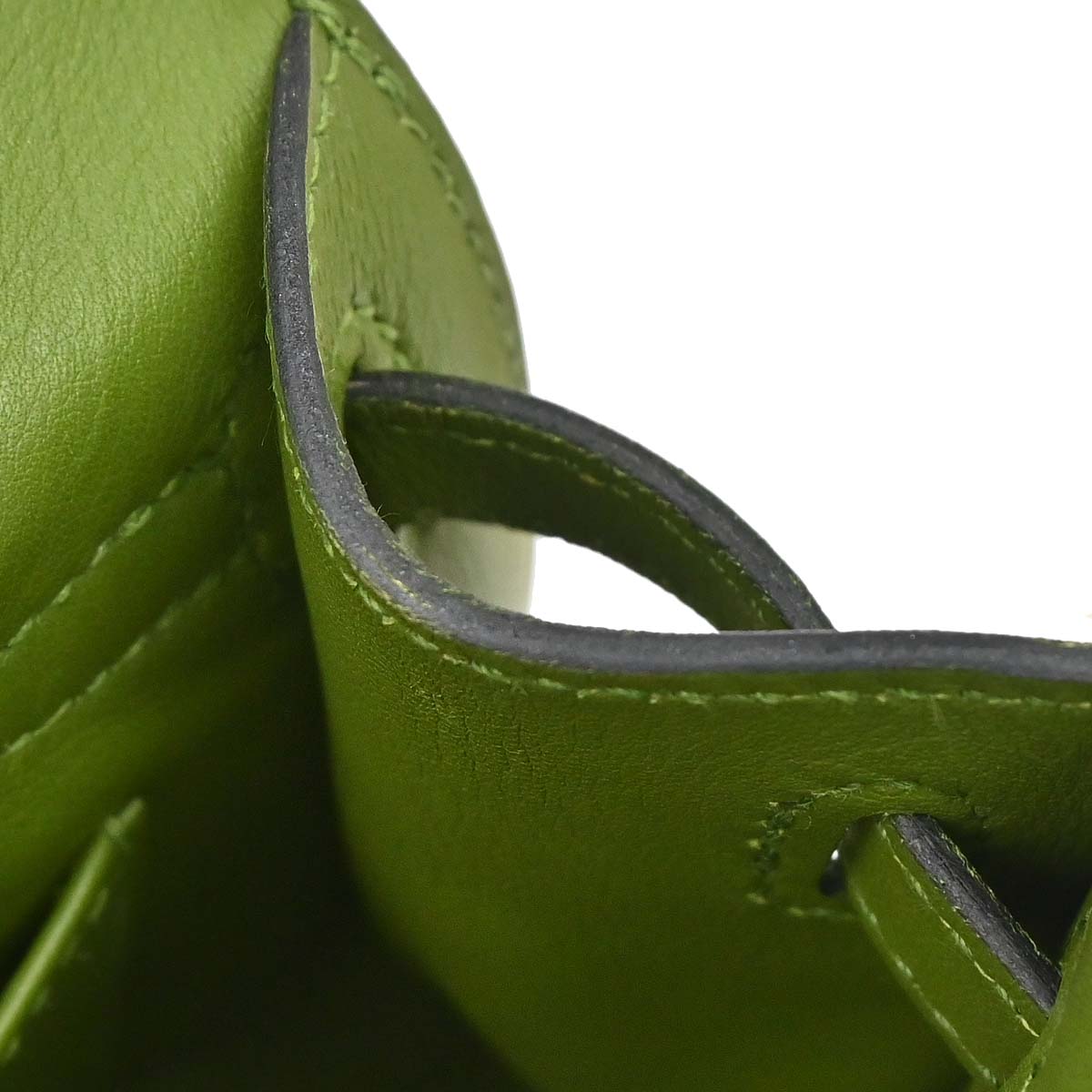 Hermes Anis Green Evercalf Kelly Pochette Handbag