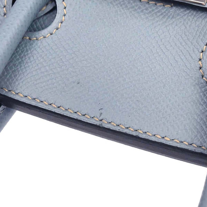 Hermes Blue Lin Epsom Birkin 25 Handbag