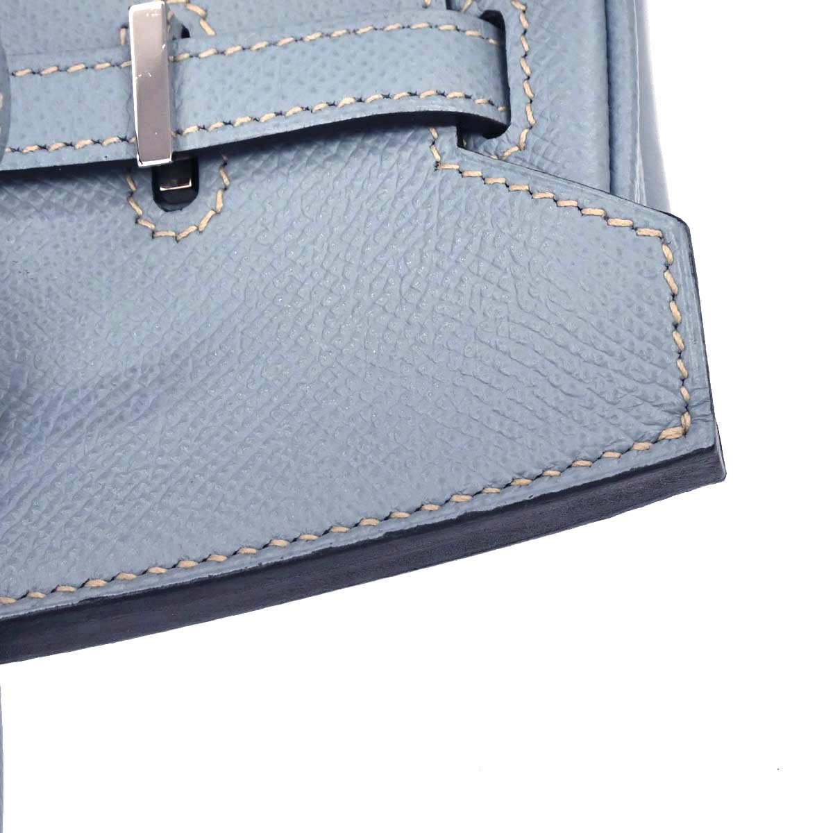 Hermes Blue Lin Epsom Birkin 25 Handbag