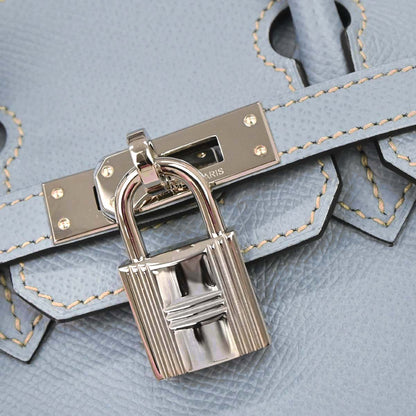 Hermes Blue Lin Epsom Birkin 25 Handbag