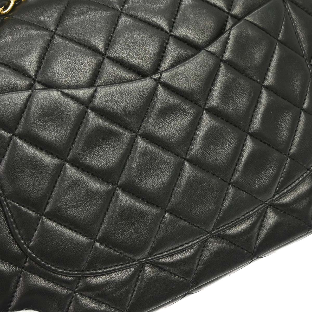 Chanel Black Lambskin Medium Classic Double Flap Shoulder Bag