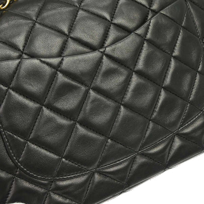 Chanel Black Lambskin Medium Classic Double Flap Shoulder Bag