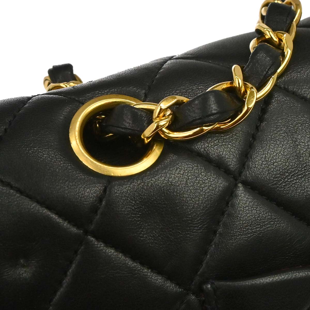 Chanel Black Lambskin Medium Classic Double Flap Shoulder Bag
