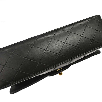 Chanel Black Lambskin Medium Classic Double Flap Shoulder Bag