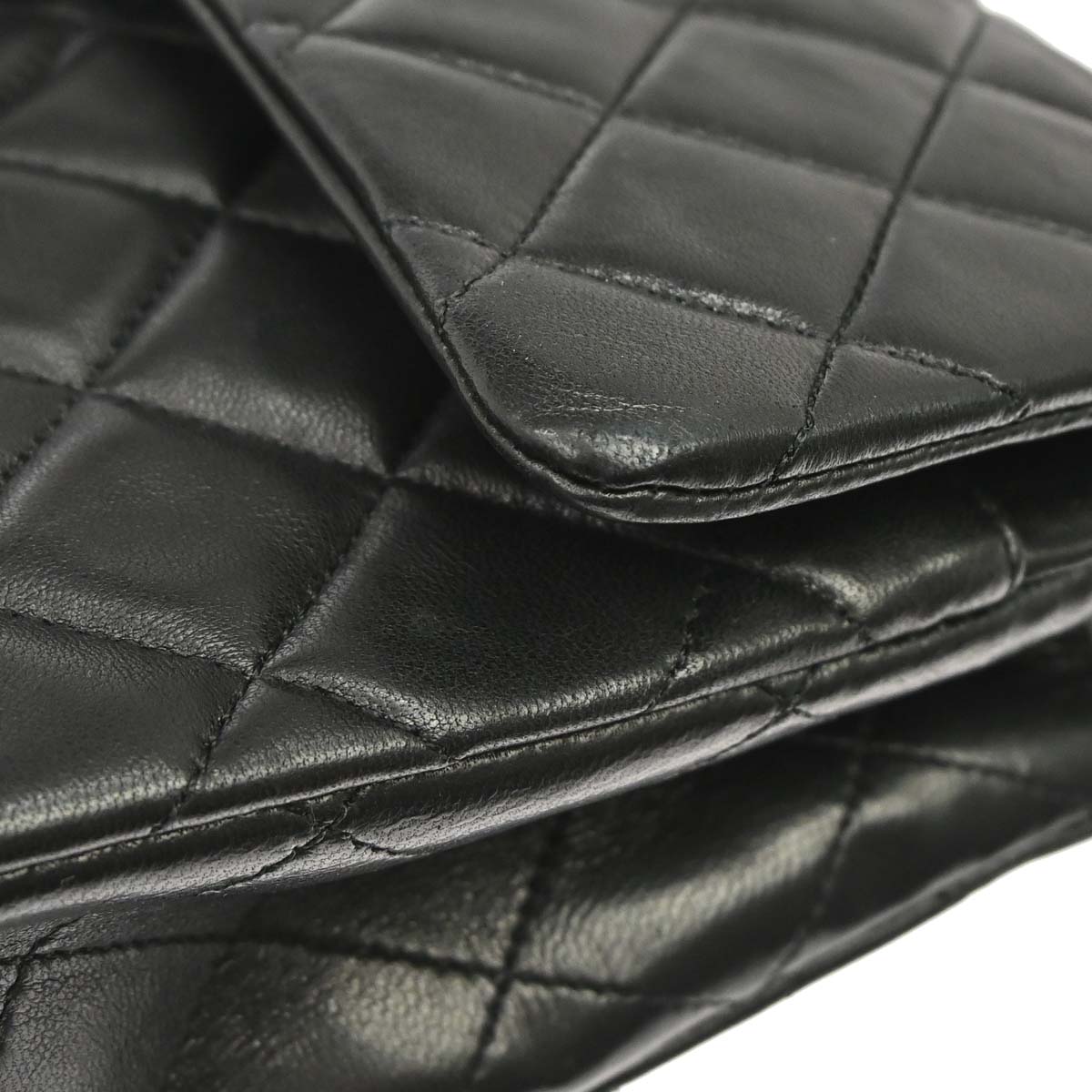 Chanel Black Lambskin Medium Classic Double Flap Shoulder Bag