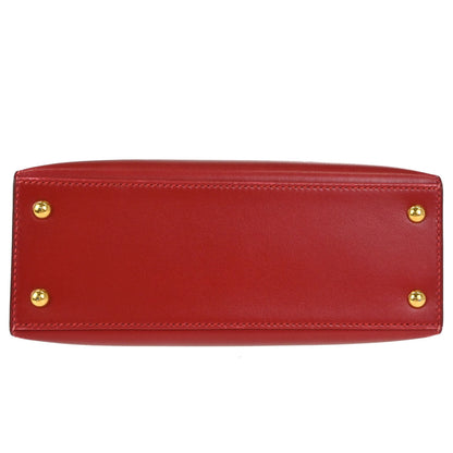 Hermes 1994 Rouge Vif Box Calf Irio Handbag