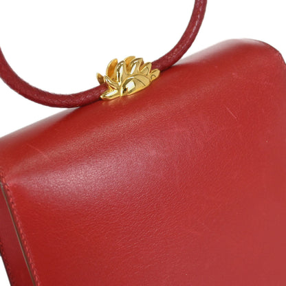 Hermes 1994 Rouge Vif Box Calf Irio Handbag