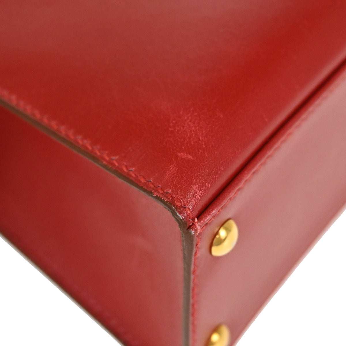 Hermes 1994 Rouge Vif Box Calf Irio Handbag
