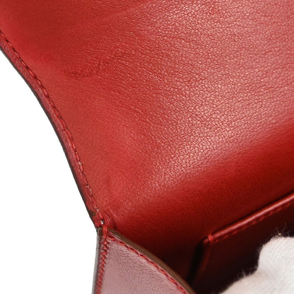 Hermes 1994 Rouge Vif Box Calf Irio Handbag