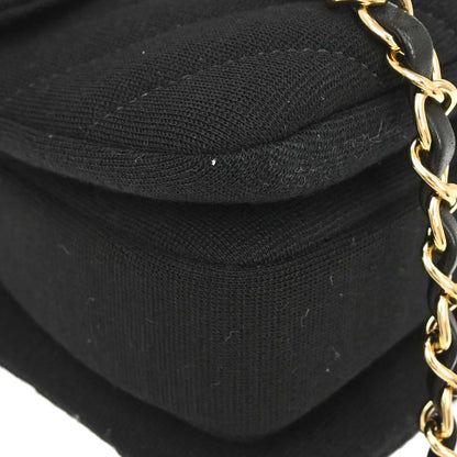 Chanel 2019 Black Jersey Trendy CC Chevron Top Handle 2way Shoulder Handbag