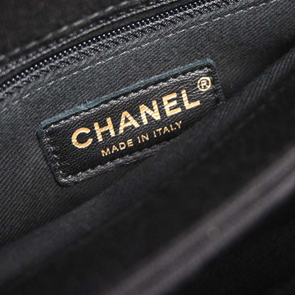 Chanel 2019 Black Jersey Trendy CC Chevron Top Handle 2way Shoulder Handbag