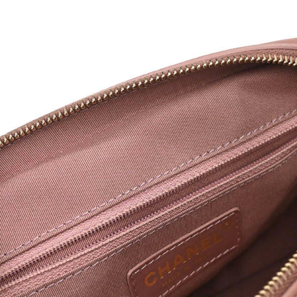 Chanel 2018 Pink Lambskin Chevron Camera Bag Mini