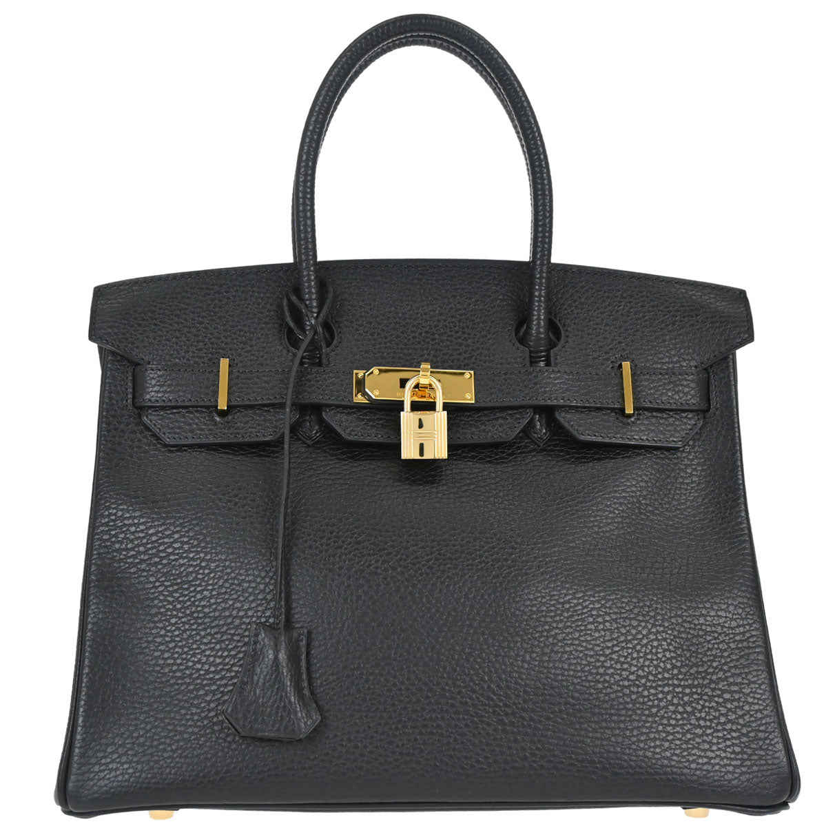 Hermes 2003 Black Ardennes Birkin 30 Handbag