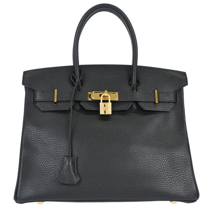 Hermes 2003 Black Ardennes Birkin 30 Handbag