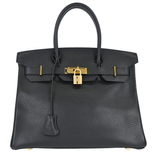 Hermes 2003 Black Ardennes Birkin 30 Handbag