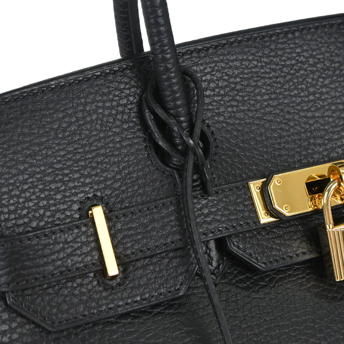 Hermes 2003 Black Ardennes Birkin 30 Handbag