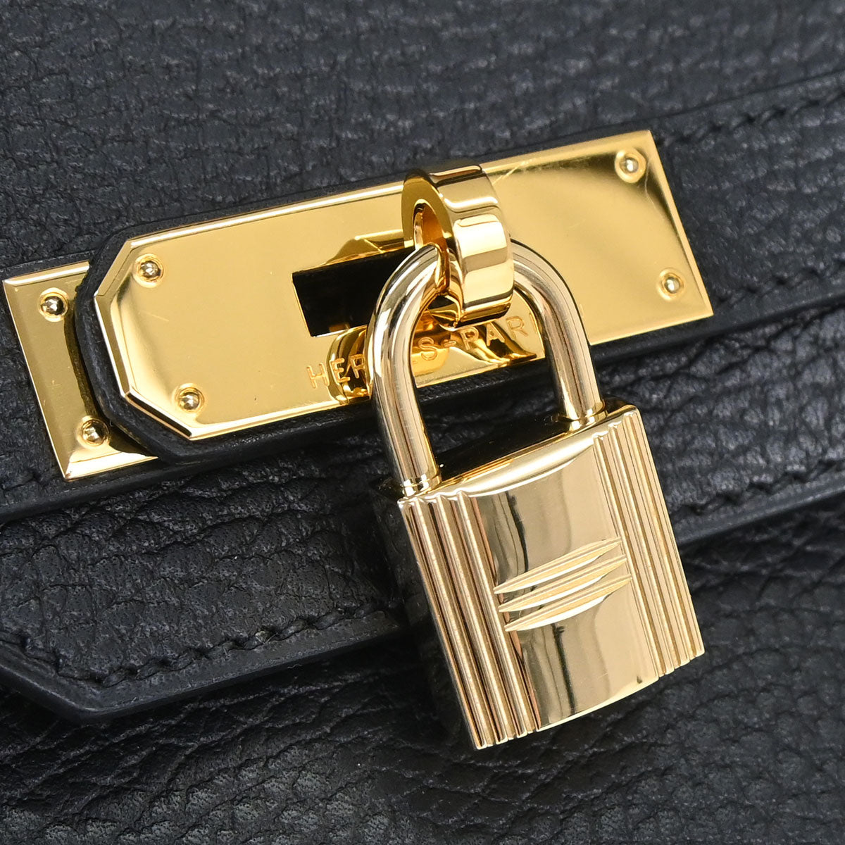Hermes 2003 Black Ardennes Birkin 30 Handbag