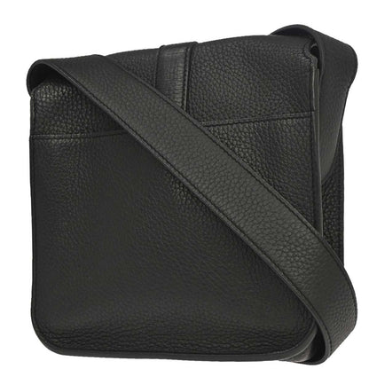 Hermes Black Taurillon Clemence Pochette Steve Shoulder Bag