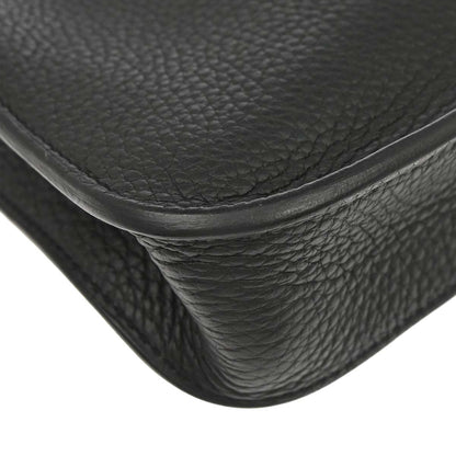 Hermes Black Taurillon Clemence Pochette Steve Shoulder Bag