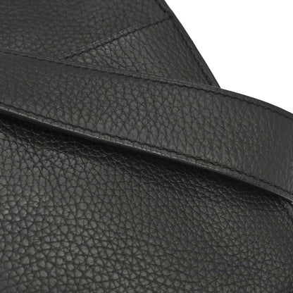 Hermes Black Taurillon Clemence Pochette Steve Shoulder Bag