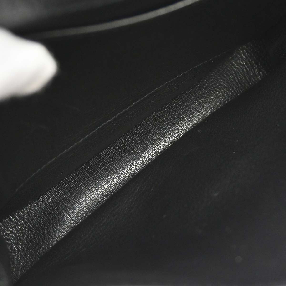 Hermes Black Taurillon Clemence Pochette Steve Shoulder Bag