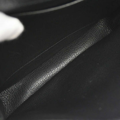 Hermes Black Taurillon Clemence Pochette Steve Shoulder Bag