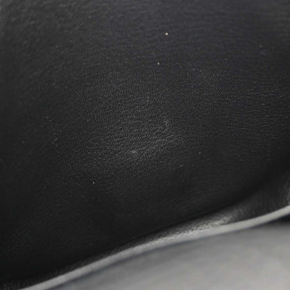 Hermes Black Taurillon Clemence Pochette Steve Shoulder Bag