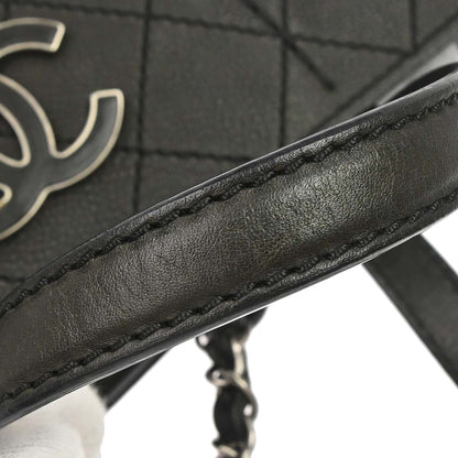 Chanel 2013-2014 Black Caviar Skin Hamptons Tote 2way Shoulder Handbag
