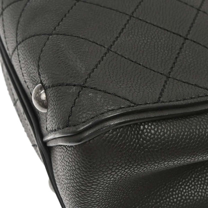 Chanel 2013-2014 Black Caviar Skin Hamptons Tote 2way Shoulder Handbag