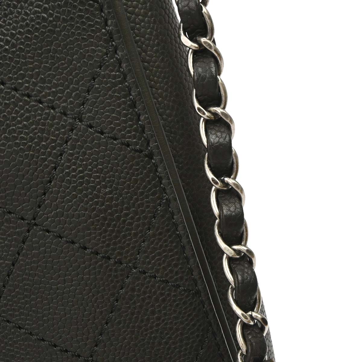Chanel 2013-2014 Black Caviar Skin Hamptons Tote 2way Shoulder Handbag