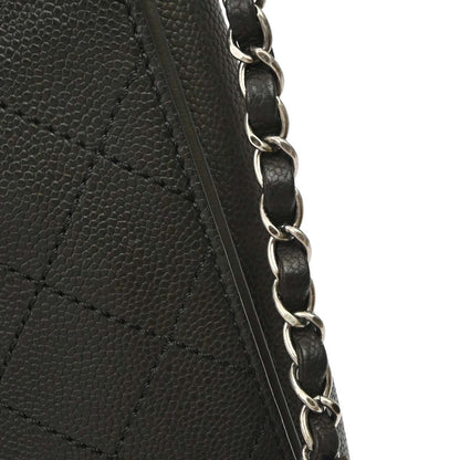 Chanel 2013-2014 Black Caviar Skin Hamptons Tote 2way Shoulder Handbag