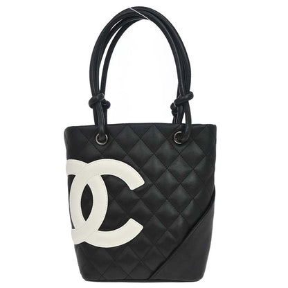Chanel 2004-2005 Black Calfskin Cambon Ligne Tote Handbag