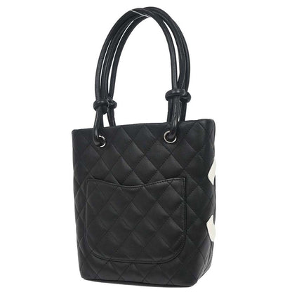 Chanel 2004-2005 Black Calfskin Cambon Ligne Tote Handbag