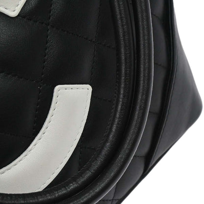Chanel 2004-2005 Black Calfskin Cambon Ligne Tote Handbag