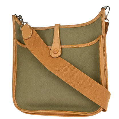 Hermes 2008 Natural Khaki Barenia Toile Officier Evelyne 2 29 PM