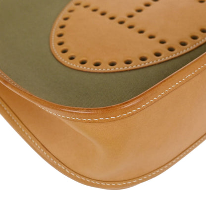 Hermes 2008 Natural Khaki Barenia Toile Officier Evelyne 2 29 PM