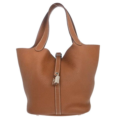 Hermes 2016 Gold Taurillon Clemence Picotin Lock 22 MM Handbag