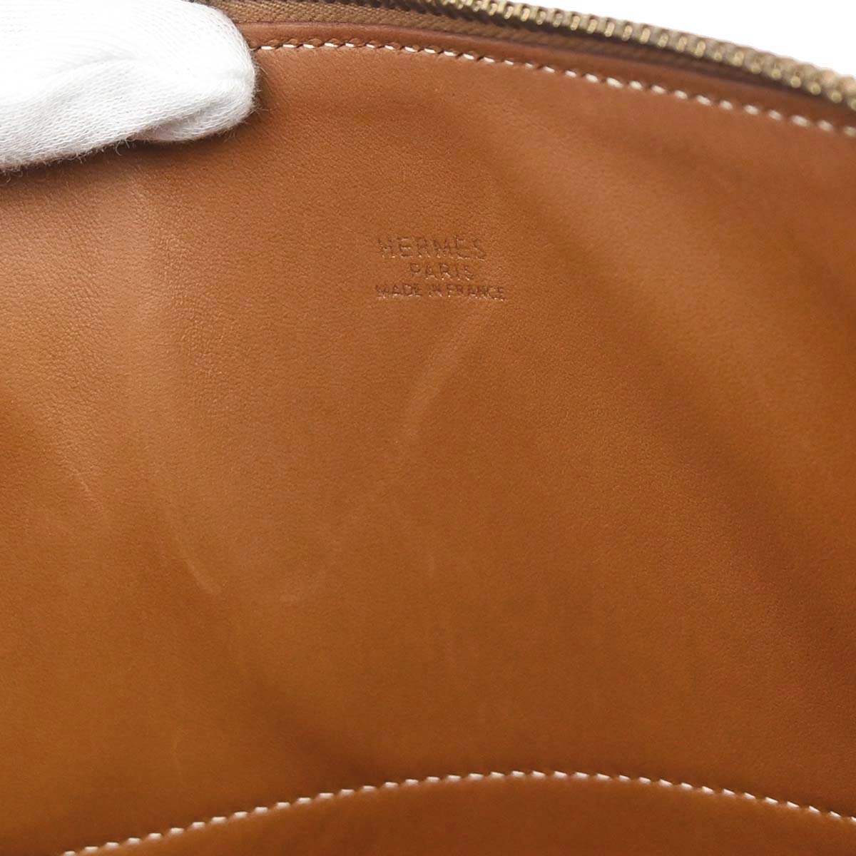 Hermes Gold Courchevel Bolide 35 Handbag